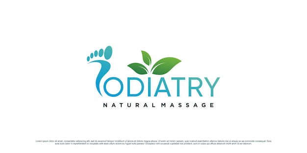 Podiatry logo design template with unique concept and creative element Premium Vector