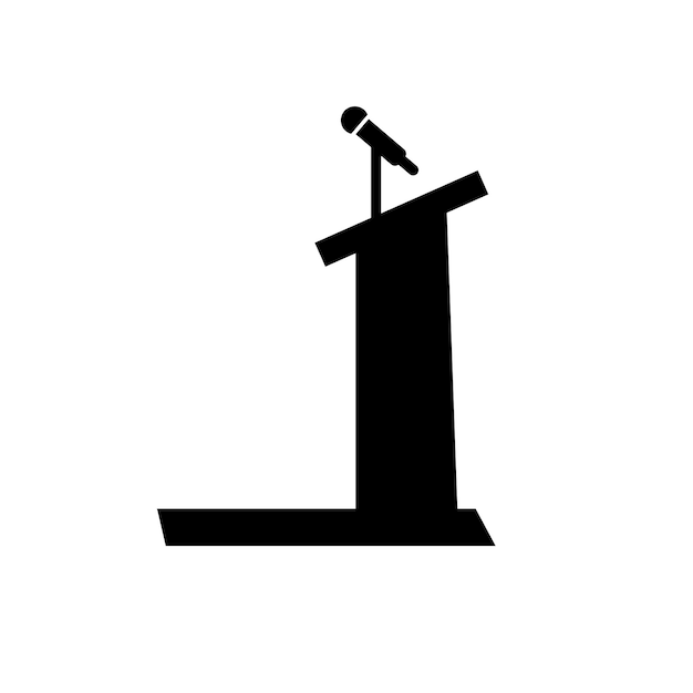 Podium concept icon stock illustration on white background