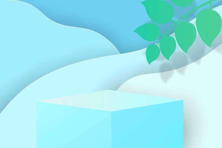 Vector podium display product cosmetic summer banners, realistic style minimalist