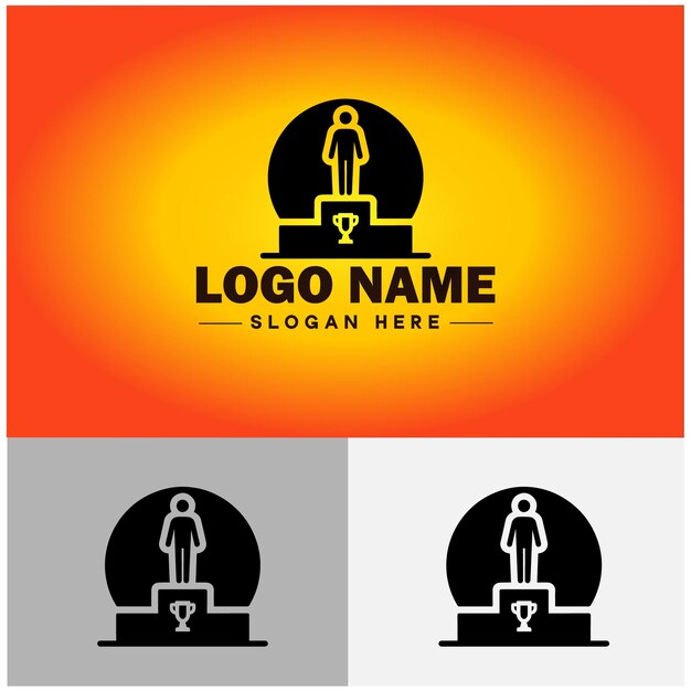 Vector podium icon stage constructions scene event equipment rental sign symbol vector logo