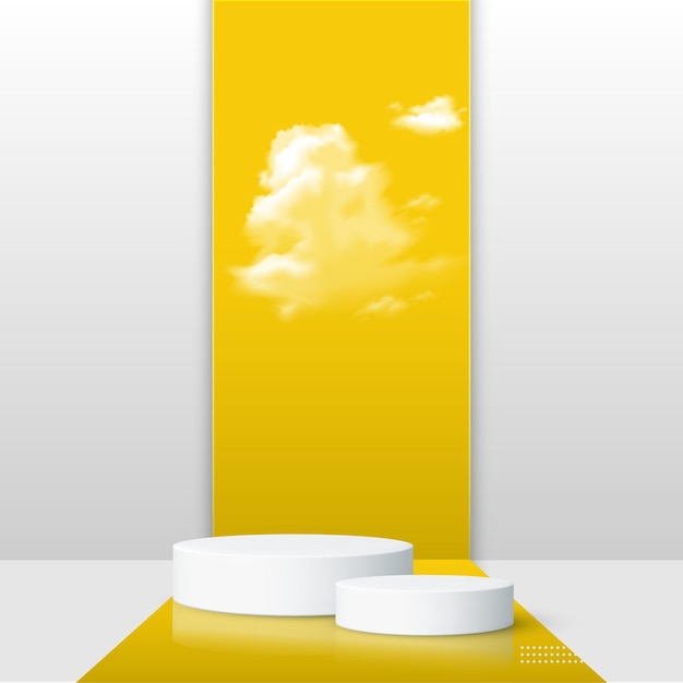 Podium product display platform background illustration