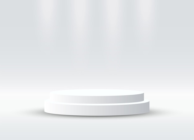 Vector a podium for product presentation vector illustration abstract empty white award platform design