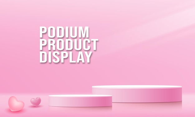 Podium Pruduct Display Roze Cirkel.