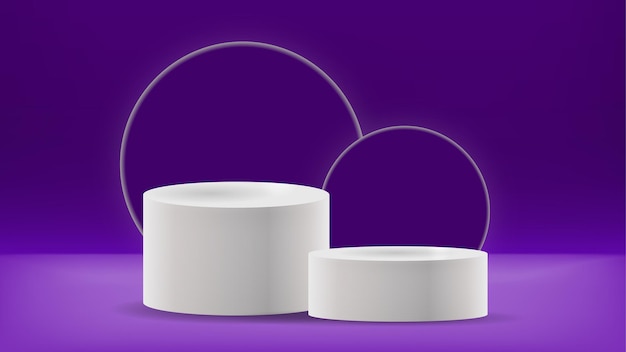 Podium purple design banner background