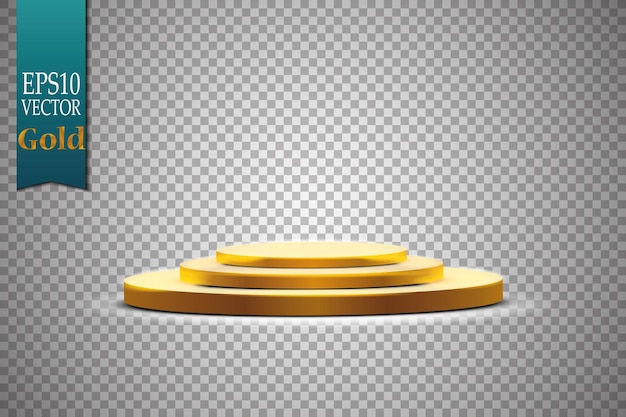 Podium on a transparent background Vector illustration