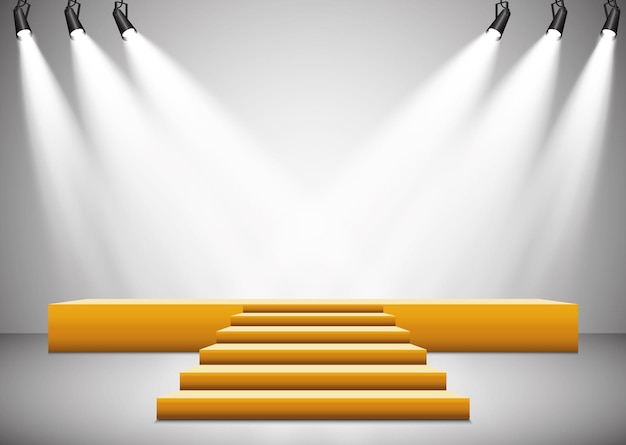 Podium on a transparent background Vector illustration