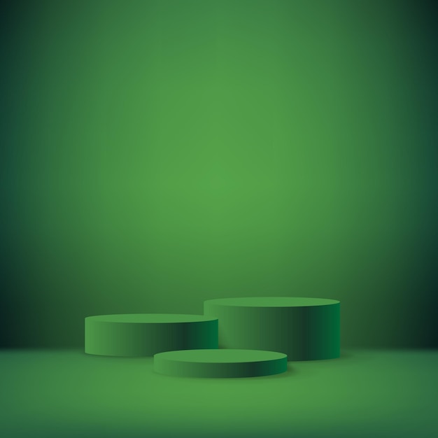 Podiums En Groene Abstracte Achtergrond