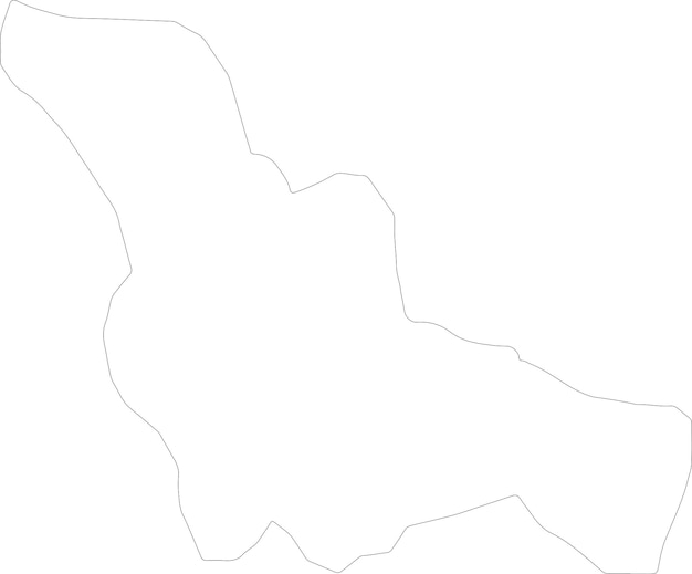 Vettore mappa del contorno di podujevo kosovo