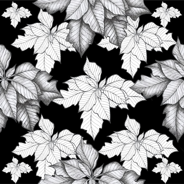 Poinsettia pattern flowers