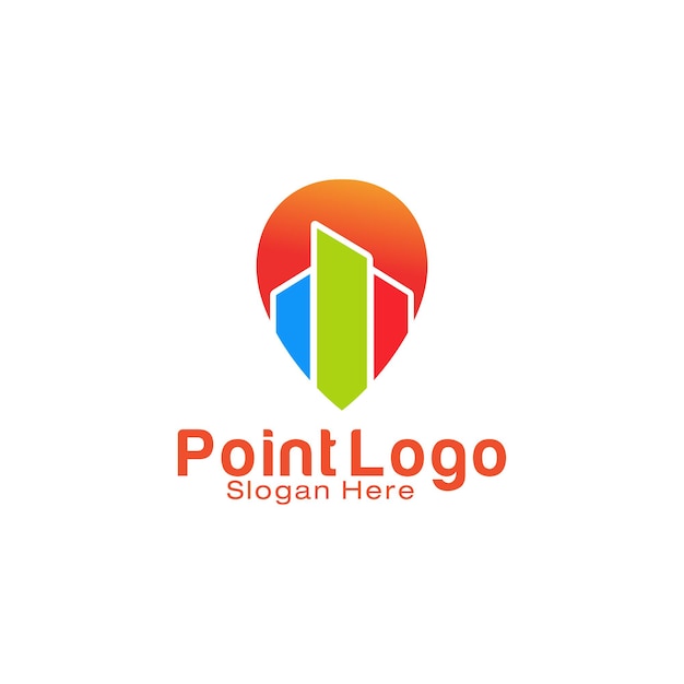 Point building logo design template