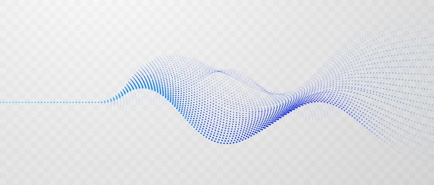 Vector point flow particle wave curve pattern concept of technology modern illustrations