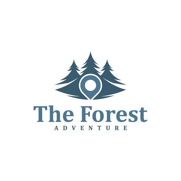 Дизайн логотипа Point Forest Шаблон Creative Pine векторная иллюстрация логотипа