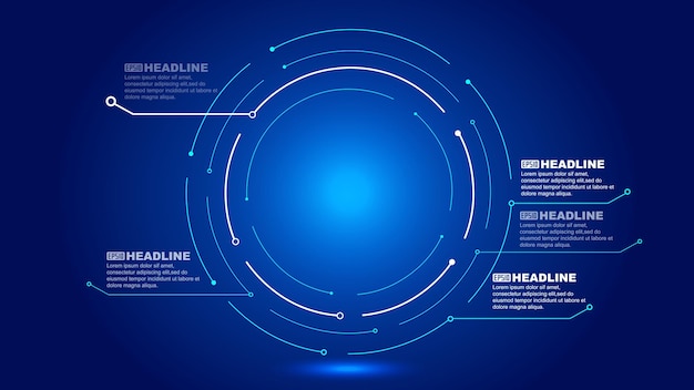 The point and line connection constructs the future technology interface background