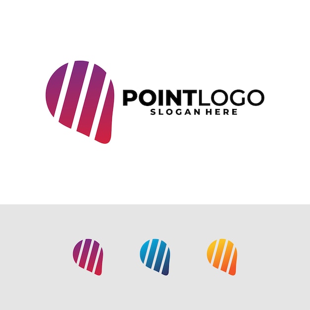 Изолированный векторный дизайн точечного логотипа