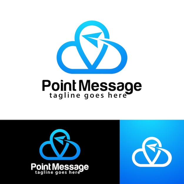 Point Message logo design template