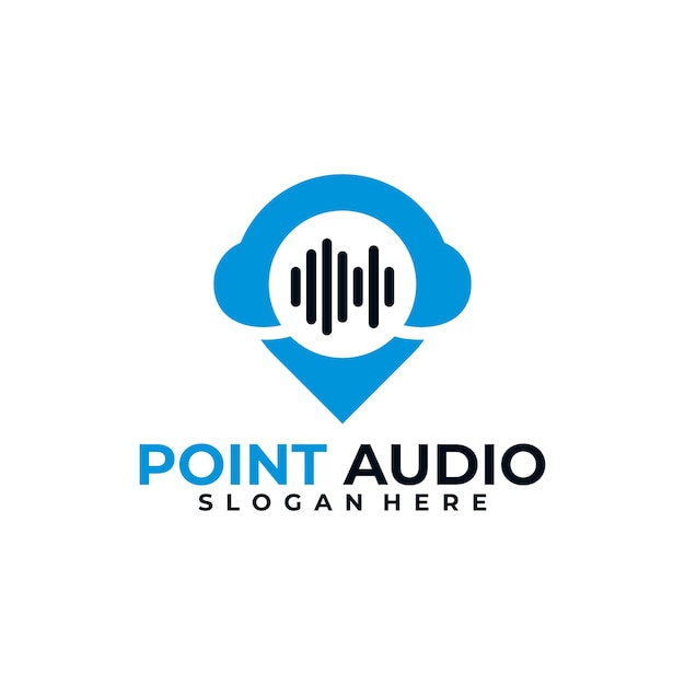 Point music logo vector template