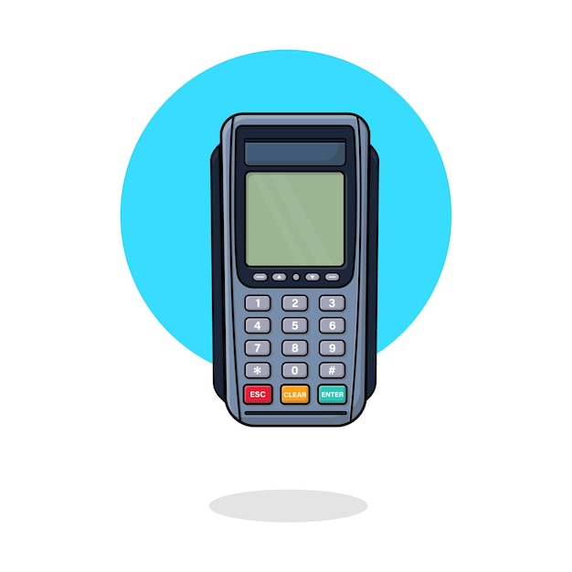 Vector point of sale machine vector illustration