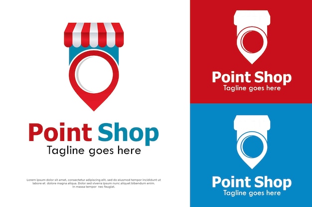 Point shop logo template illustration