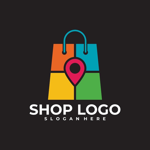 Vector point shop logo vector design template