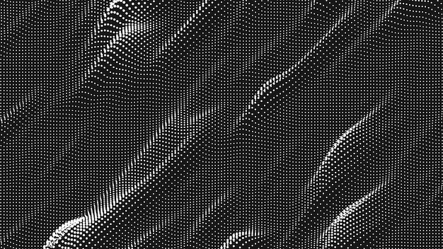 Диагональная текстура точечной волны Абстрактный точечный фон Технологический фон киберпространства