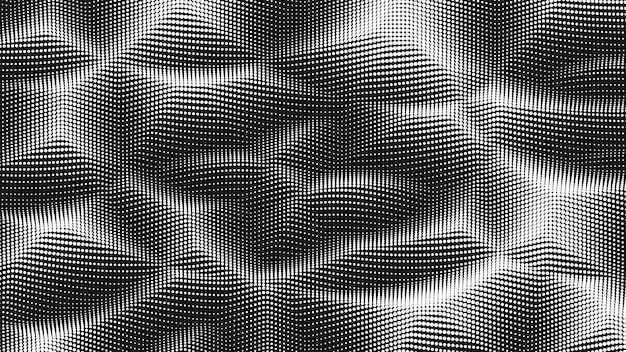 Текстура шума точечной волны Абстрактный точечный фон Технологический фон киберпространства