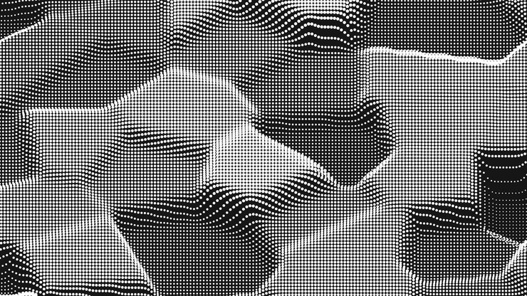 Vector point wave noise texture abstract dot background technological cyberspace background