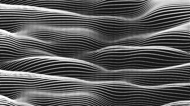 Point wave smooth texture Abstract dot background Technological cyberspace background