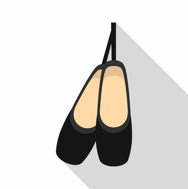 Pointe shoes icon Flat illustration of pointe shoes vector icon for web