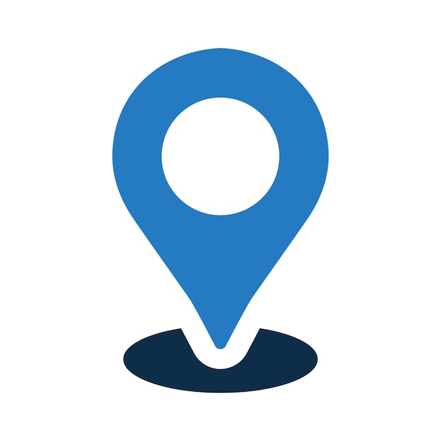 Pointer kaart locatie navigatie gps icoon eenvoudige kleur vector