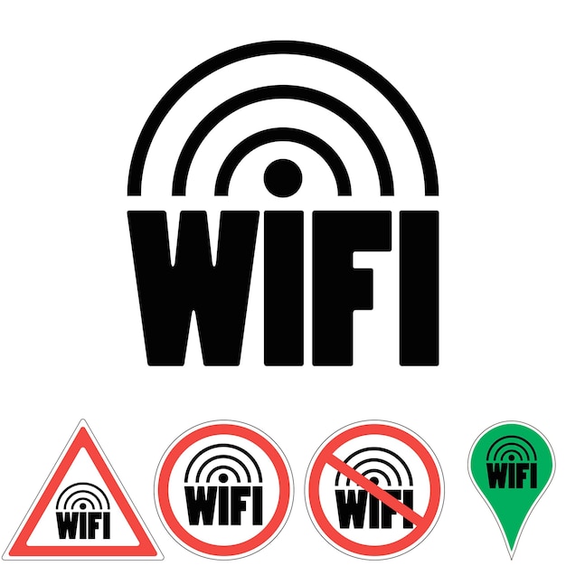 Вектор Указатели wi-fi