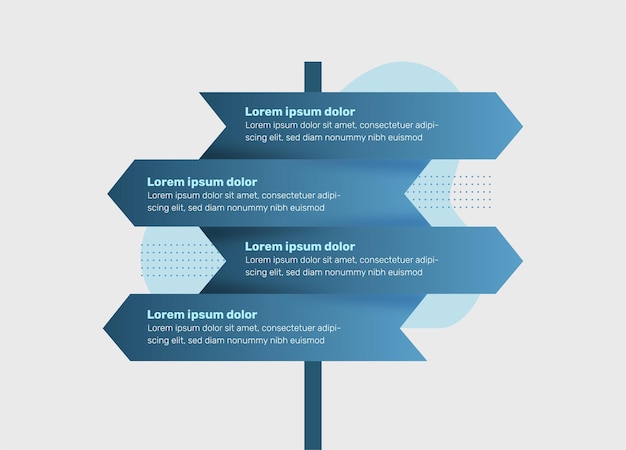 Points infographics vector illustration for power point presentation