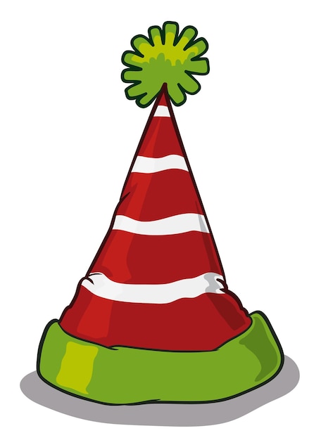 Pointy elf hat isolated on white background