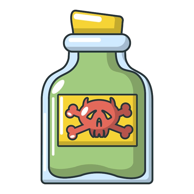 Poison bottle icon cartoon illustration of poison bottle vector icon for web