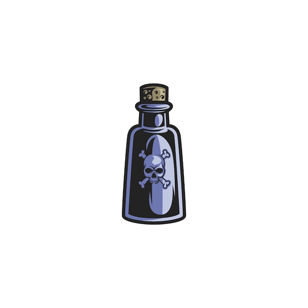 Vector poison bottle isolated