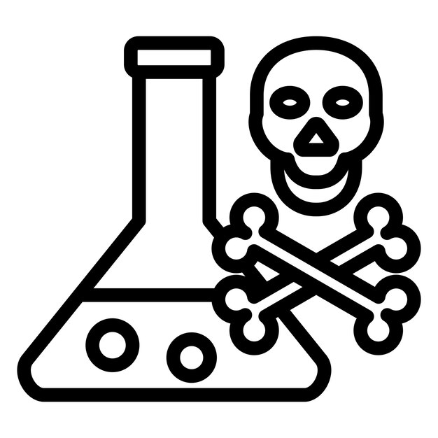 Poison Chemical Icon Stijl