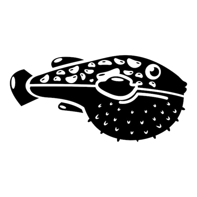 毒魚のアイコン Web の毒魚ベクトル アイコンのシンプルなイラスト