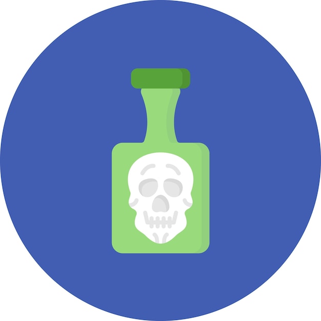 Vector poison flat illustration