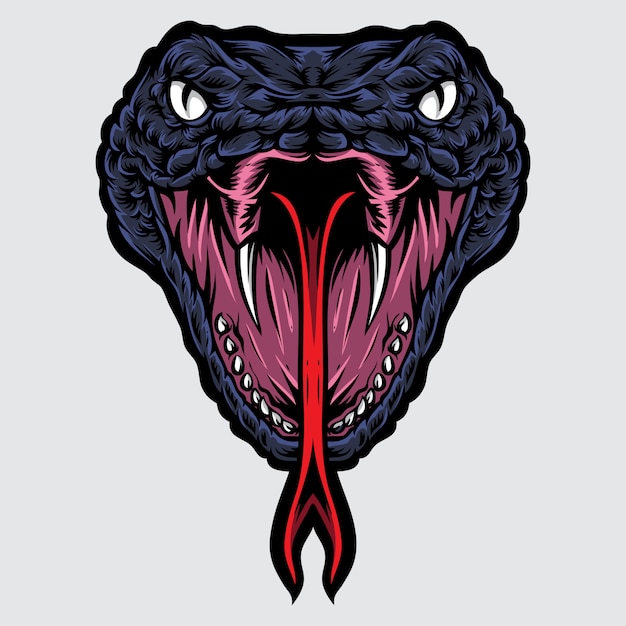 Vector poison snake head artwork