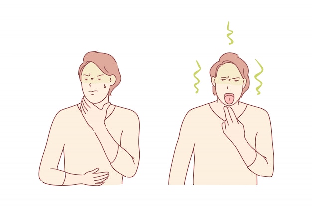 Vector poisoning symptoms illustration