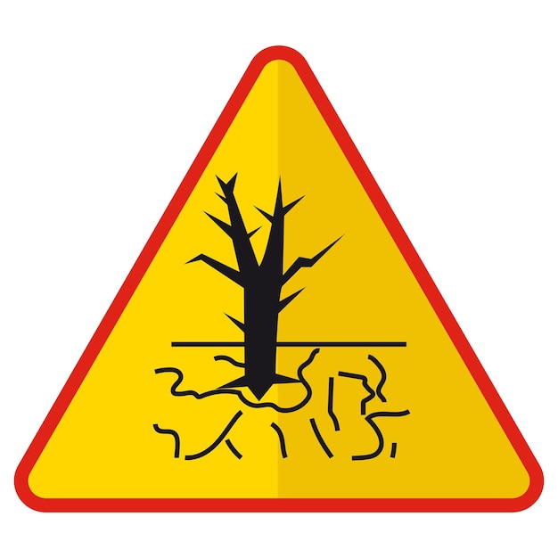 Vector poisonous water modern traffic guide warning regulatory and recognisable mandatory road signage soil