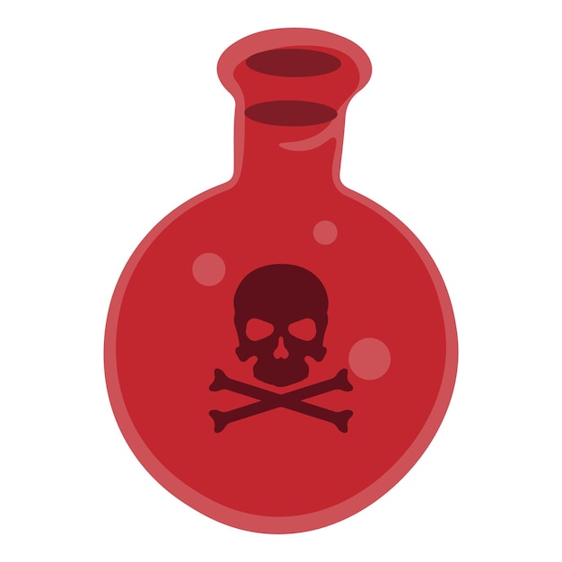 Potion vector potion colorato con disegno di teschio