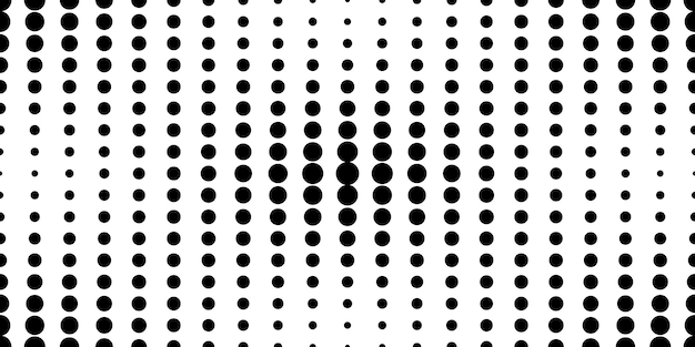 Poka dots halftoon naadloze patroon abstracte grafische vector achtergrond met polka cirkels leuk behang met monochrome confetti moderne eenvoudige geometrische popart achtergrond