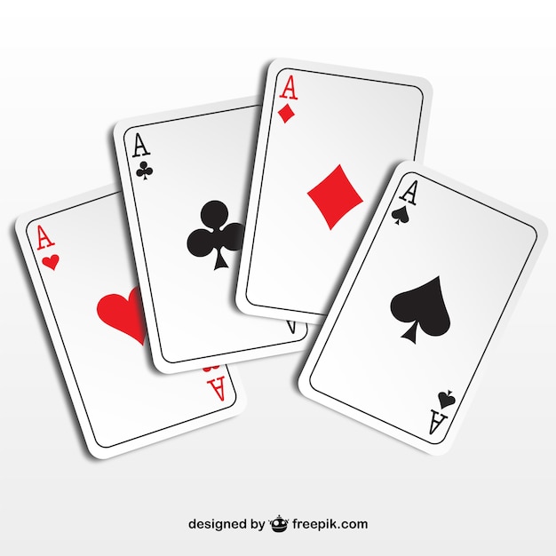 Vector poker aces illustration