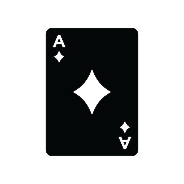 Vector poker card icon vector design template in white background