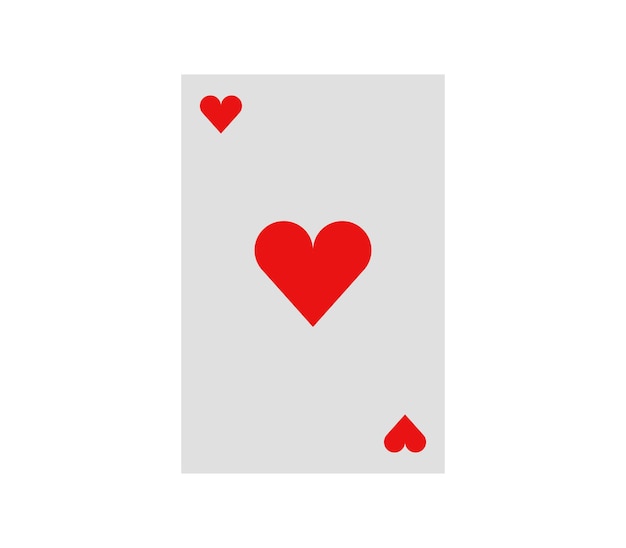 Poker card illustrated