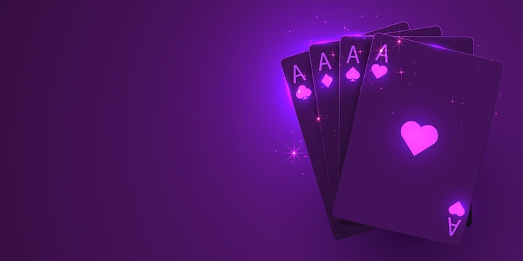 Vector poker cards casino concept