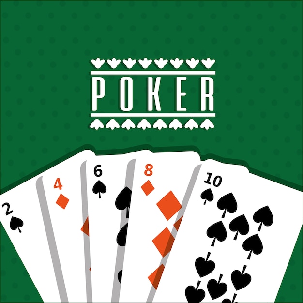 Poker cards and game casino