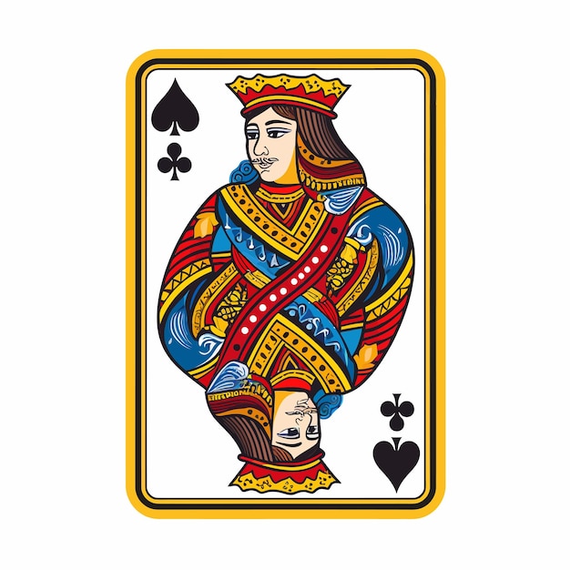 Vettore gioco di carte da poker re e regina