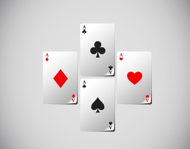 Poker cards Poker aces isolated Playing cards