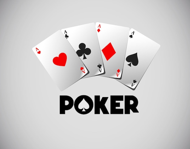 Poker cards Poker aces isolated Playing cards